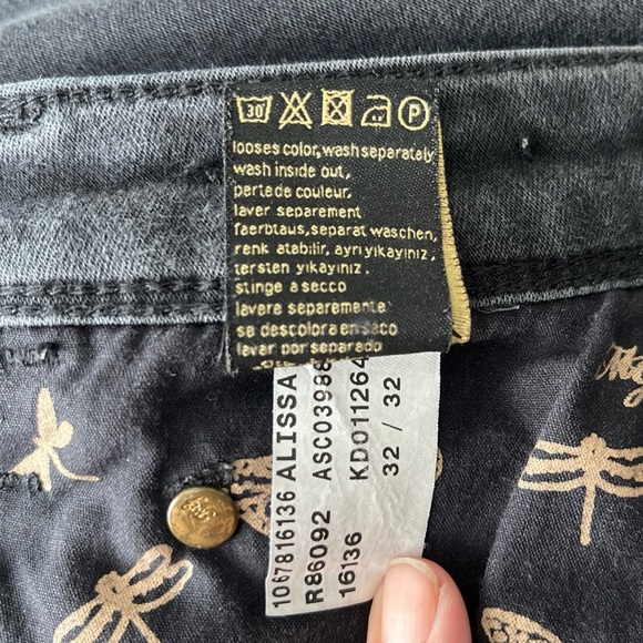 Mavi Gold Women's Black Denim Jeans Skinny Leg Slim Fit Size 32x32 Zipper Fly - Picture 6 of 6